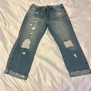 Michael Kors jeans. Blue. Size 31. Distressed. Cuffed